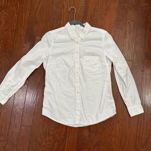 BNWT White Gap Shrunken Boyfriend Women’s Long Sleeve Button Down Size Medium